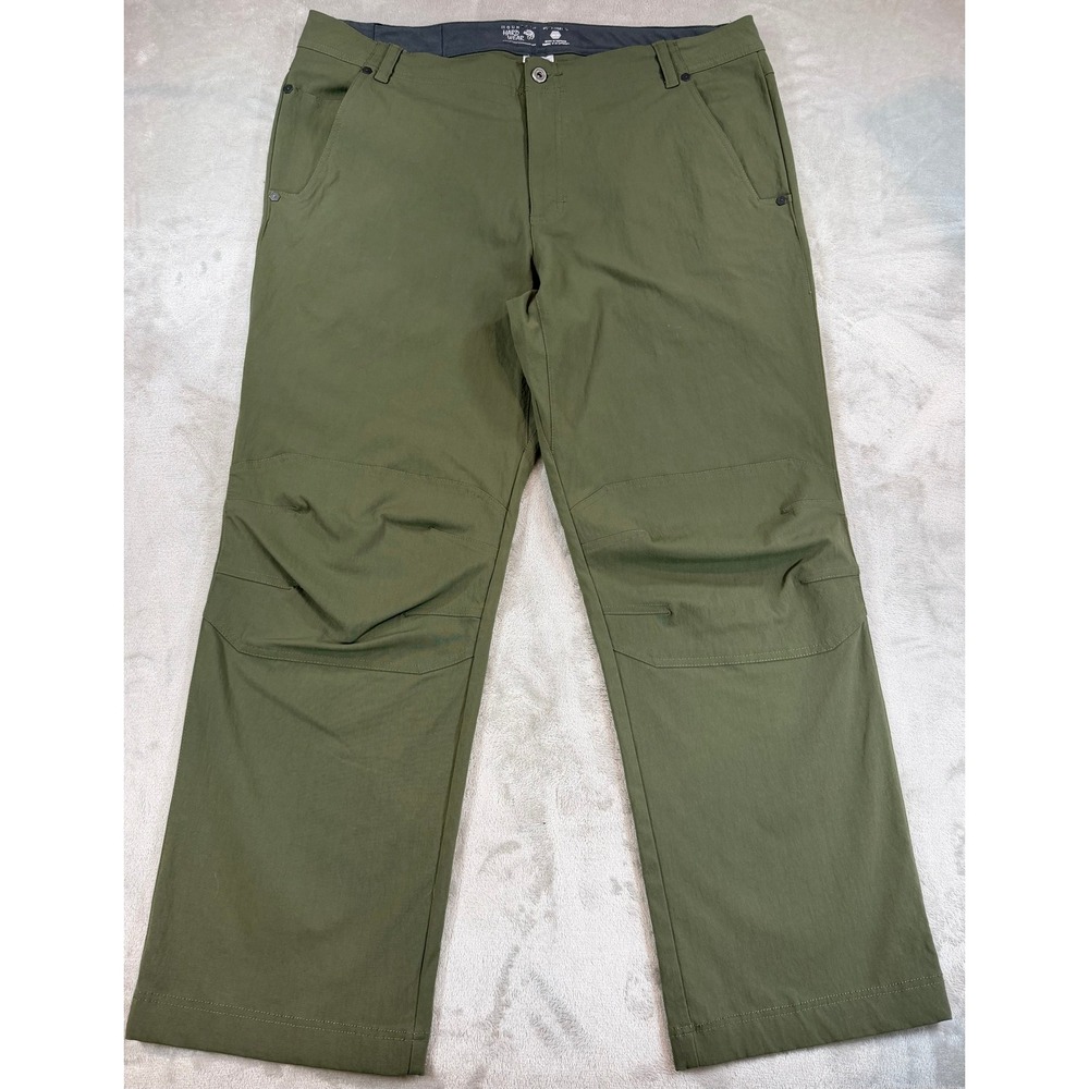 Mountain Hardwear Mens Hiking Outdoor Straight‎ Leg Stretch Pants Green 38x30